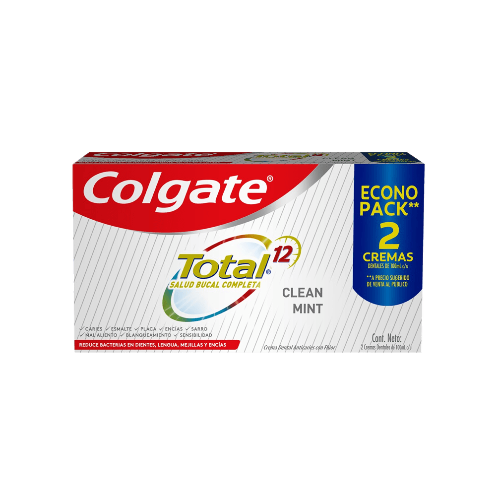 Pasta Dental Colgate Total Clean Mint 2 Pack 100 ml